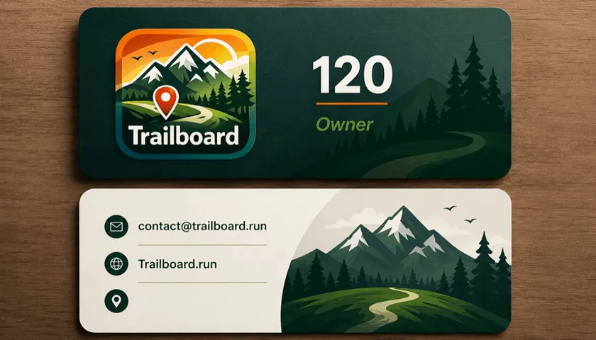 Carte de visite Trailboard — contact{'@'}trailboard.run