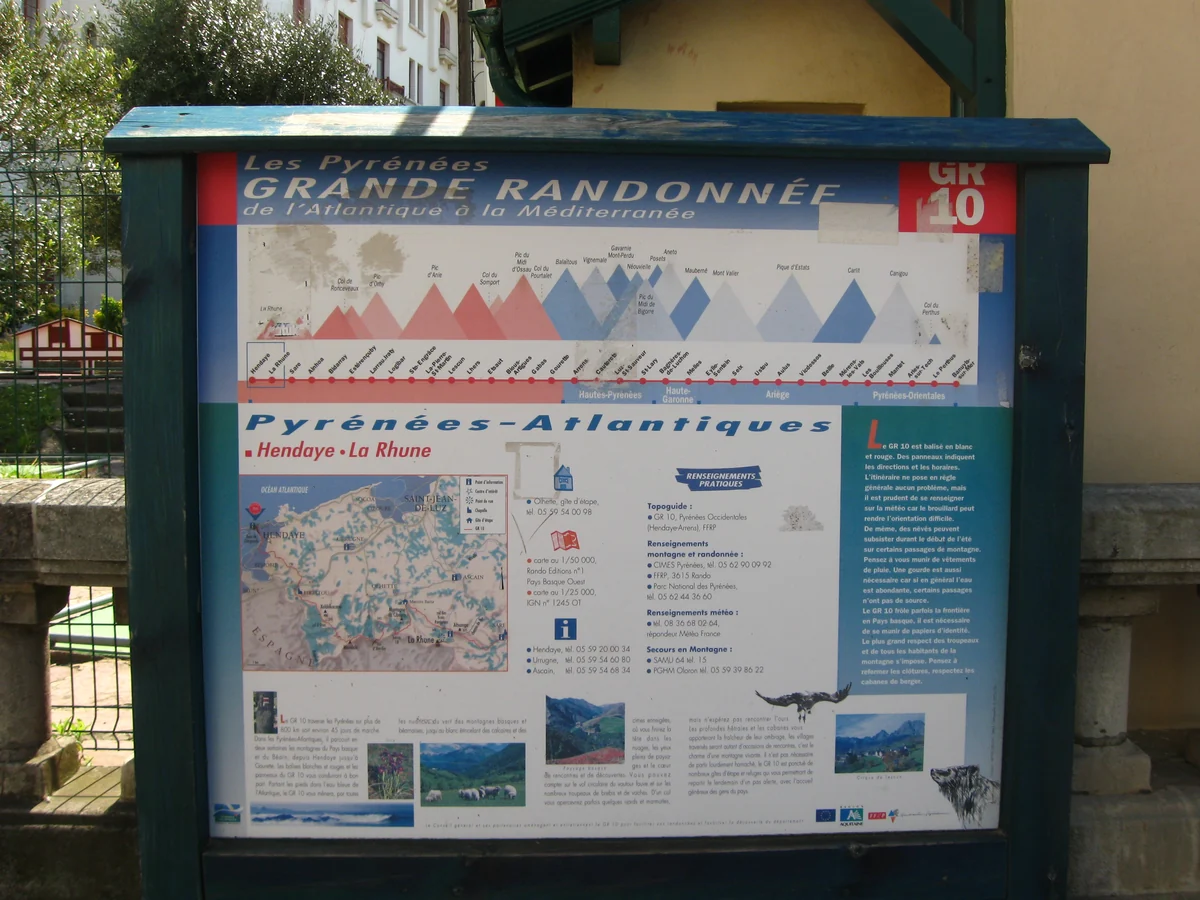 Départ du GR 10 à Hendaye